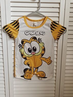 SHEIN Garfield Short Sleeve Romper Shortie Baby Unisex 9/12M